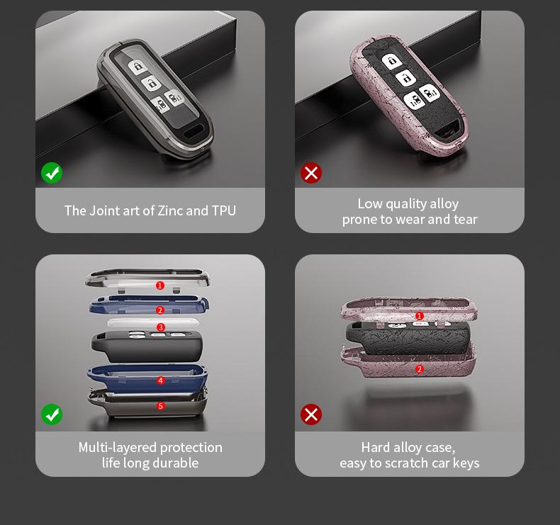Honda Car Key Case for N-BOX, N-ONE, N-WGN, N-VAN Models - Key Shell Bag