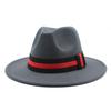 Ji Nan Ladies Black Wool Jazz Hat Big Eaves Hat Flat Edge Top Hat Czy-054