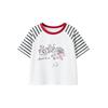 ASK JUNIOR Kids' Retro Striped Patchwork T-Shirt