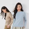 Women's Loose Solid Color Base Shirt For Autumn And Winter