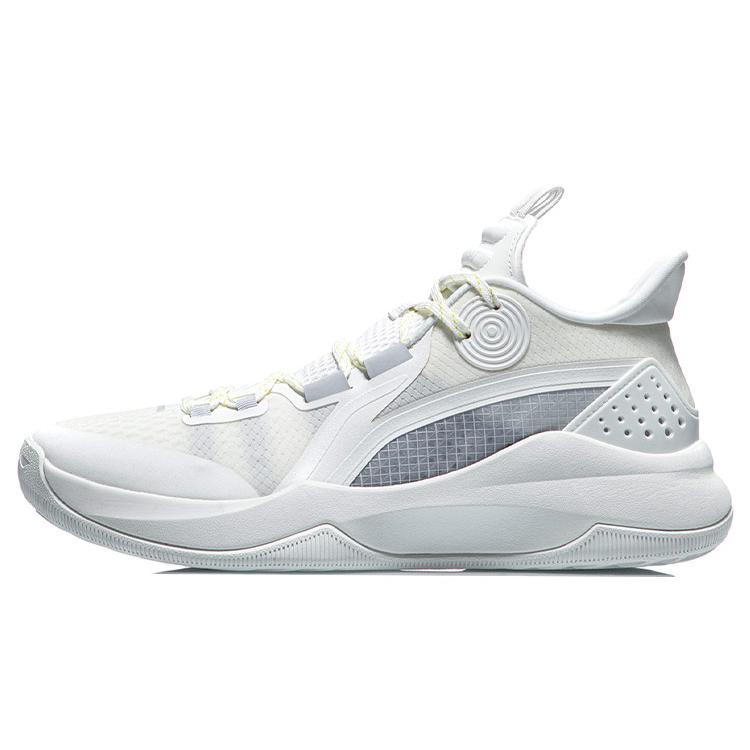 

new LINING Combat Low Basketball Shoes Men Low Top White/Gray 47.5