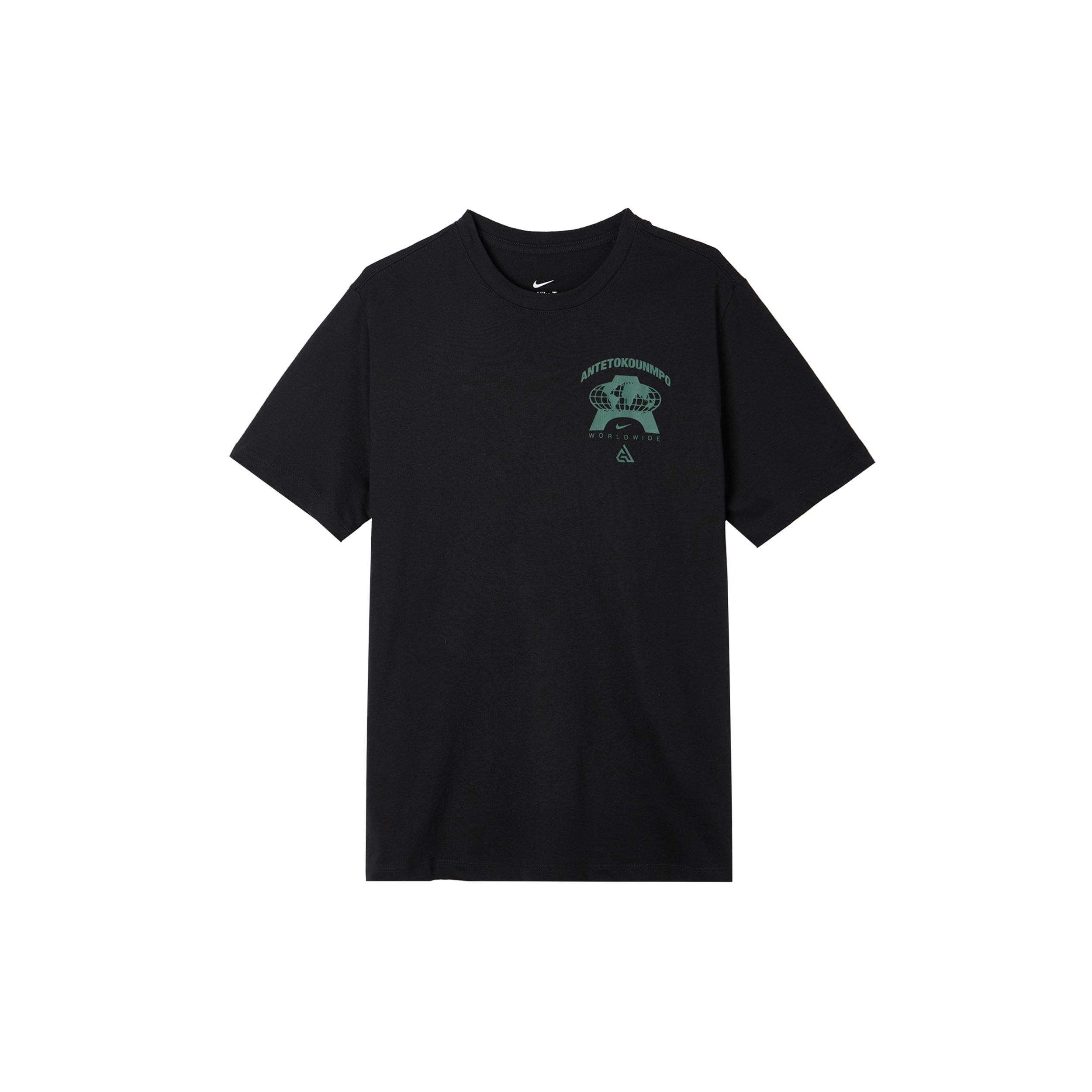 

Nike Giannis Повседневная футболка с круглым вырезом и коротким рукавом с принтом, мужские топы, черные FV8409-010 L