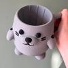 Ice Cream Pint Sleeves Cover with Spoon Handle Cute Animal
