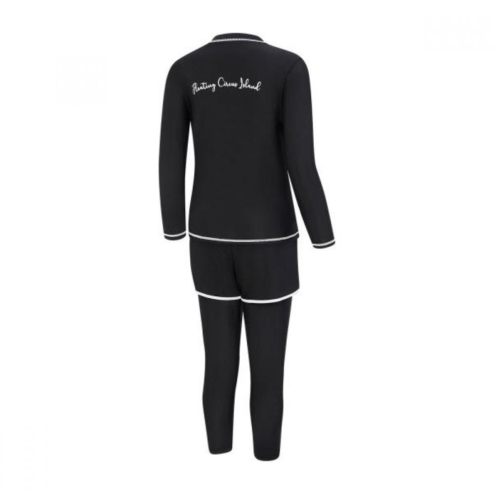 Arena Girls Youth Rash Guard Set A6bg1gs82 Blk