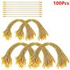 20cm 100Pcs Christmas Ball Strings Ropes Golden Ribbon Hooks for Christmas Tree Pendant Home Party New Year 2025 Decoration