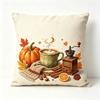Vintage Halloween Pumpkin One-Side Print Short Plush Cover 4545 cm for Couch and Bedroom