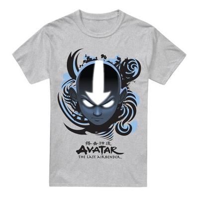 Avatar: The Last Airbender Mens Blue and Black Kanji T-Shirt