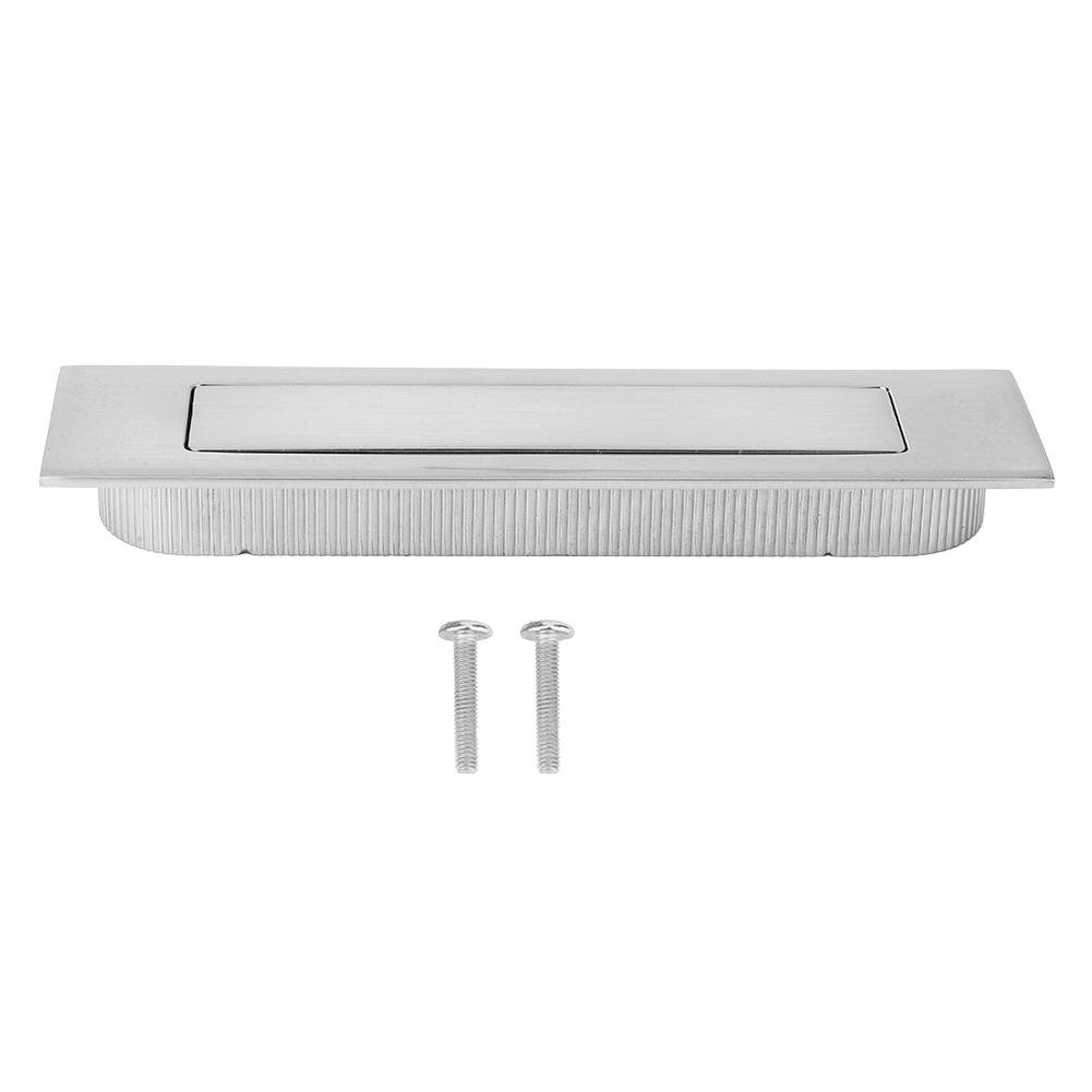 Dustproof Furniture Handle Spring Concealed Zinc Alloy Drawer Cabinet Nickel BrushedCelsiusBlack