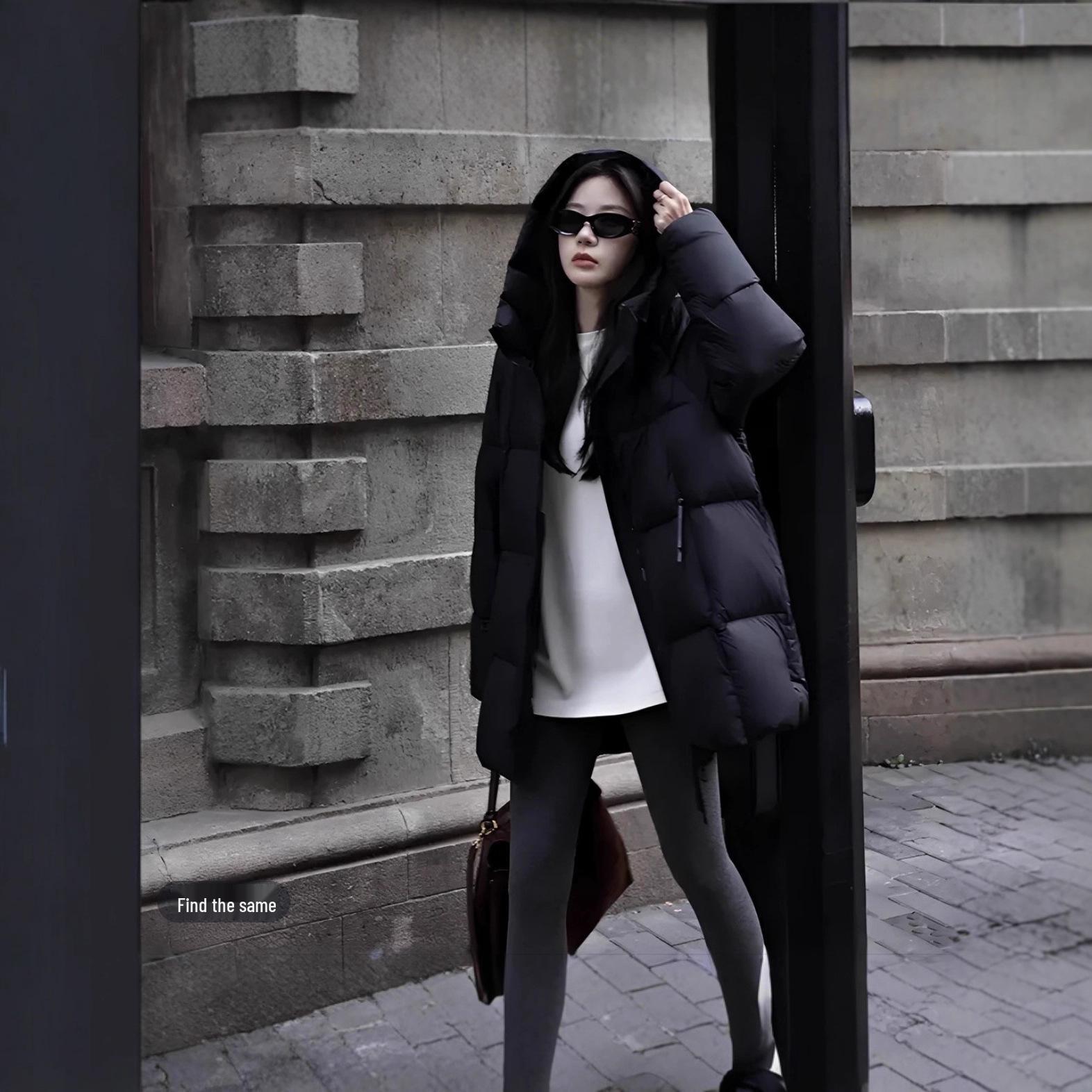 

Zhang Beibei Ultralight 90% White Duck Down Puffer Coat Medium чорний