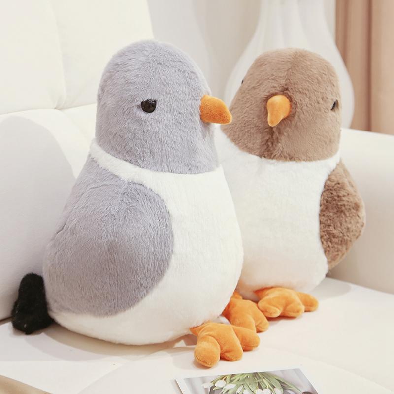 Peluche Piccione Roccioso Simulazione Cartone Animato Kawaii Piccioni Bianchi Peluche Bambole Dolci Colombe della Pace Arredamento Casa Regalo per Bambini