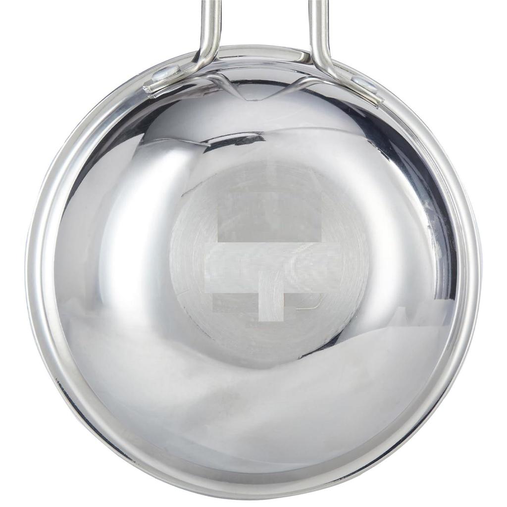 Stainless Steel Triply Tadka Pan | for Tadka/Tempering | Ergonomic Cool Touch Handle | Three-Layer Durable Construction |