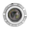 Motorcycle LED Headlight Projector Lens Dual Angel & Devil Eye Round BlueRed
