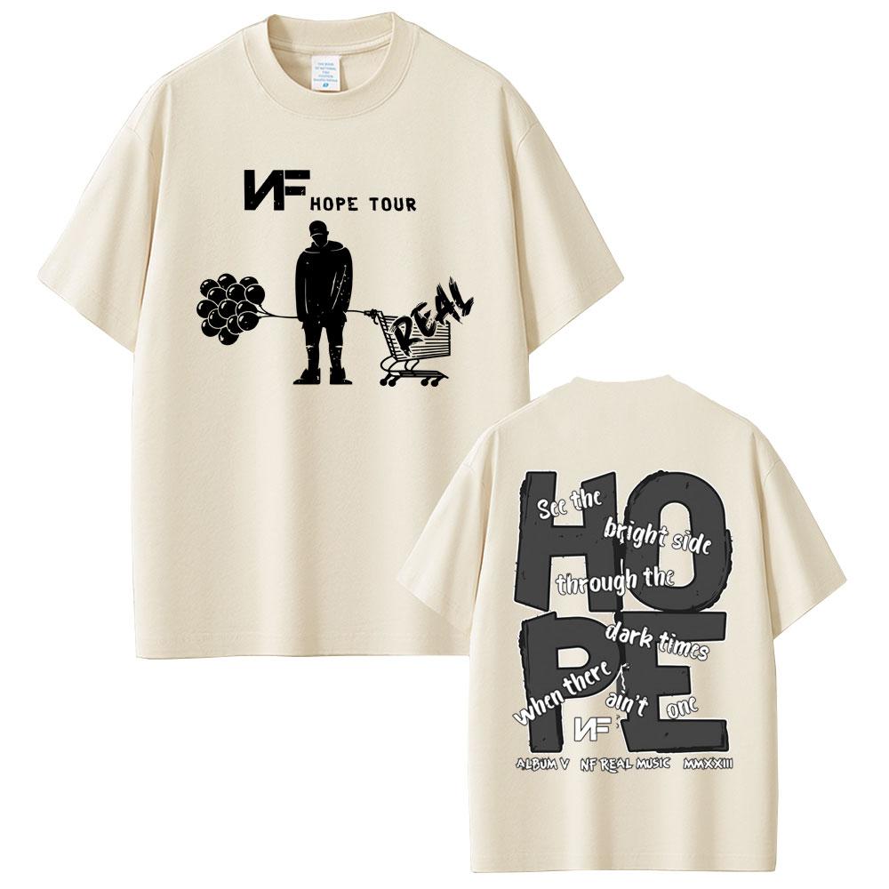 

Rapper NF HOPE Real Tour T-shirt Men Women Fashion Hip Hop Oversized Short Sleeve T Shirts Men s Casual Cotton Vintage T-shirts XXXL хакі