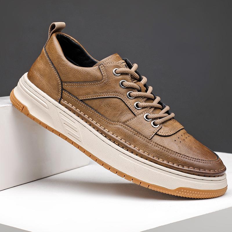 

Vintage Men s Brogue Shoes Bded Leather Distressed Finish Lace-Up Casual-Formal Hybrid for Smart Dress Code 38 коричневый