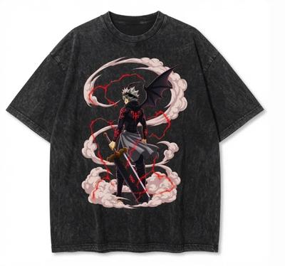 Vintage Dark Fantasy Anime Swords Graphic Print Classic Cotton T-Shirts Tee