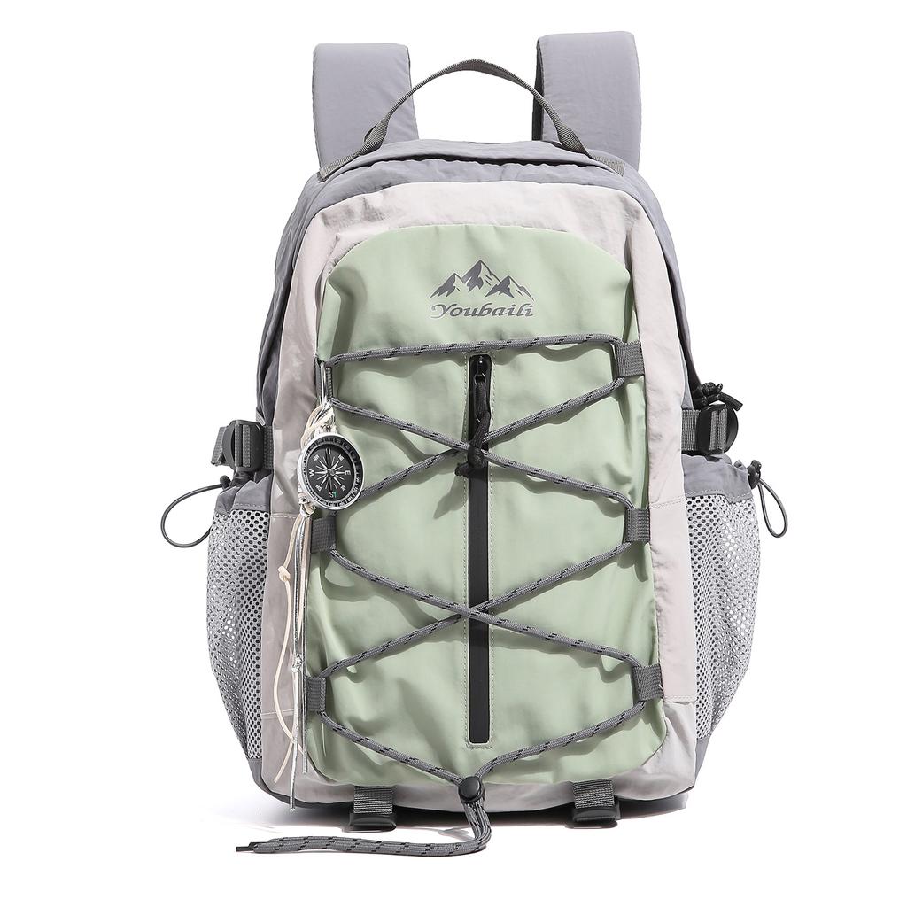 Schoolbag taro purple fog ash series niche nylon mountaineering backpack college student couple outdoor outing camping backpack
