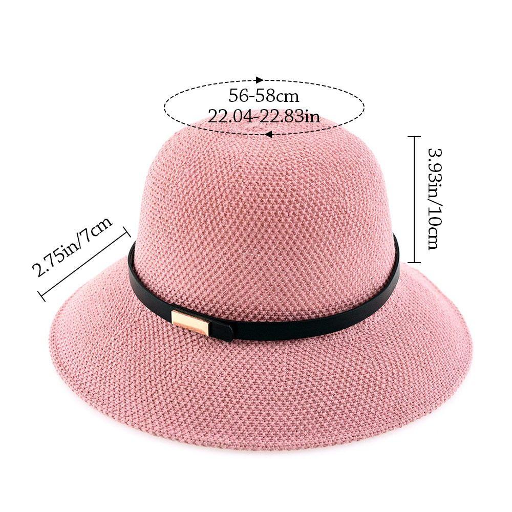 Wide Brim Sun Cap UV Protection Beach Cap Summer Straw Hat  Women
