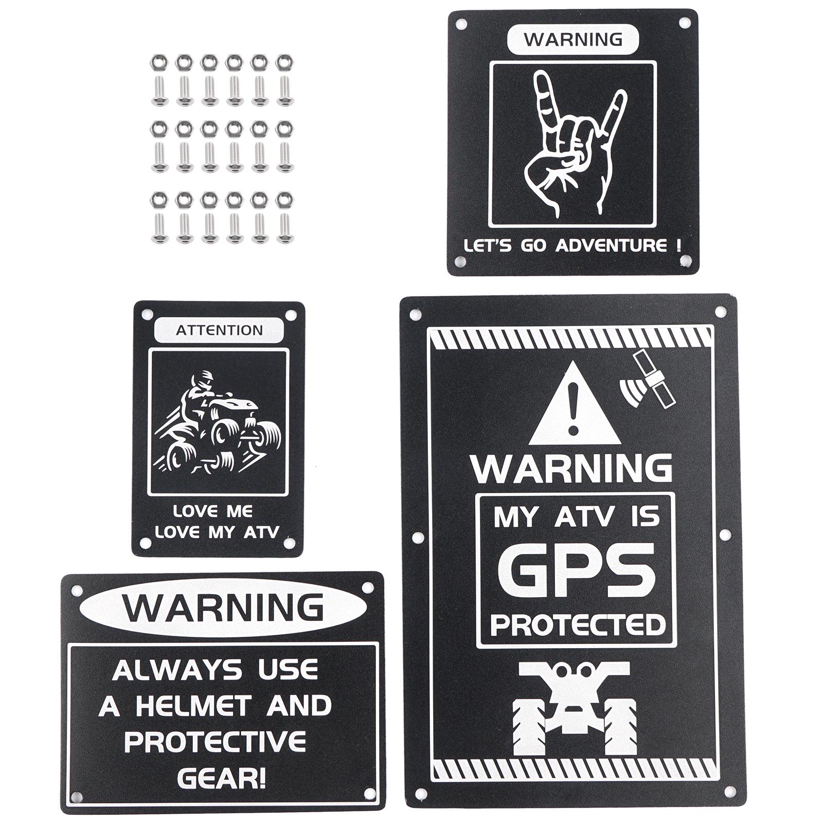 

NiceCNC Badges Warning For Yamaha RAPTOR 700 700R 2013-2024 YFZ450R 2014-2024 Fender Warning Tags English Label Decals Stickers чёрный