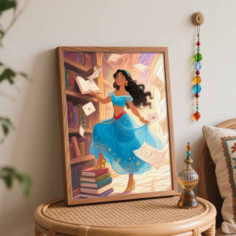 Disney Princess Jasmine Painting By Numbers Kit Hand Painting Home Decor