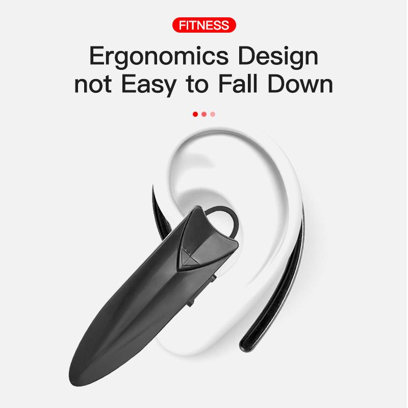 DUODUO 24 Saat İş Bluetooth Kulaklık Araba Bluetooth Kulaklık Eller Serbest mikrofon ile kulak kancası Kablosuz Kulaklık iPhone xiaomi samsung için