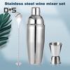 Cocktail Shaker Set 24oz Stainless Steel Martini Drink Mixer with Measuring Jigger Mixing Spoon Bar Accessories for Beginners And Bartenders