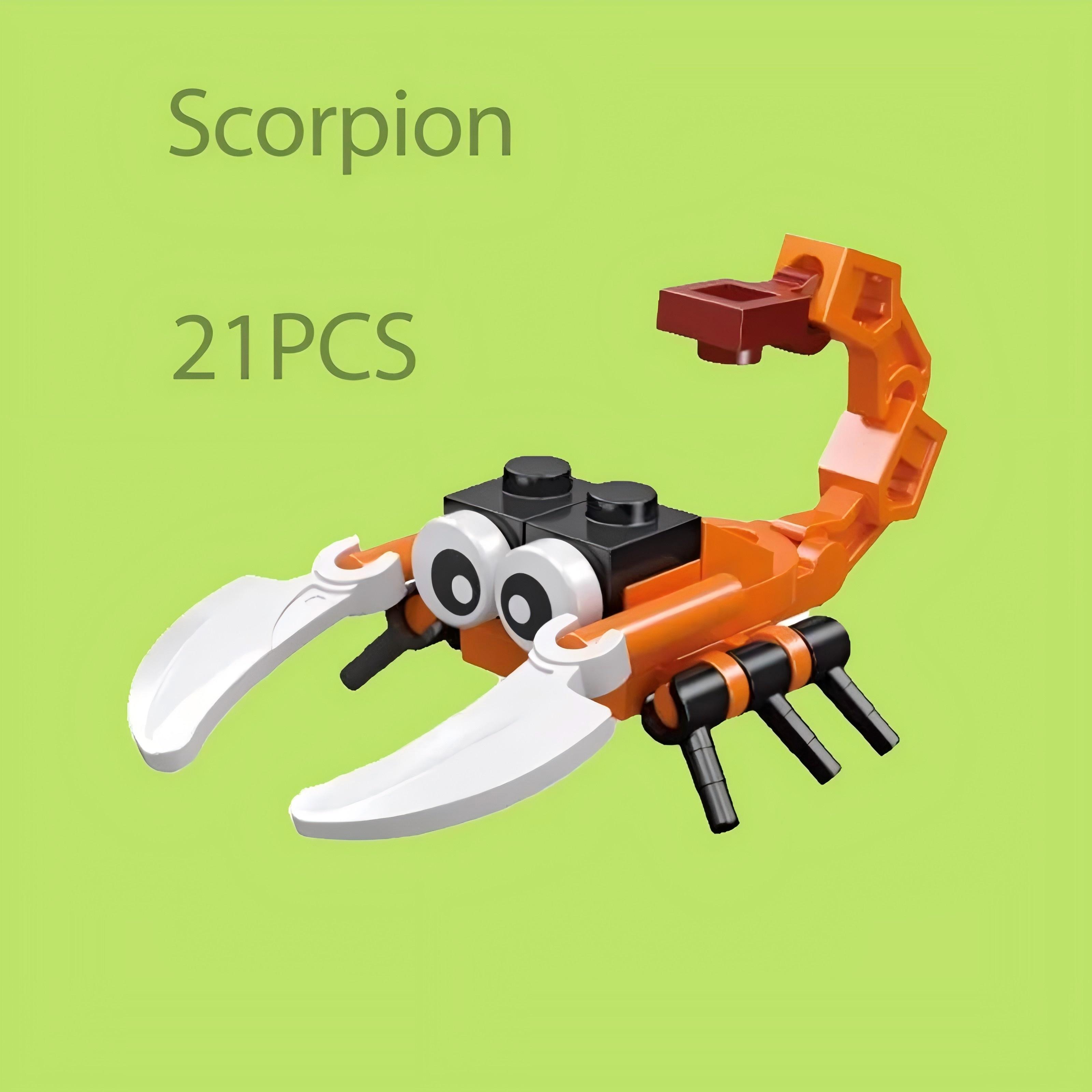 Educational Mini Building Blocks Set for Kids Aged 9-12 Insect & Animal Figures Micro Bricks Toy Gift