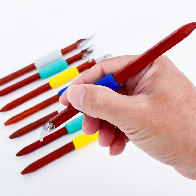 Stainless Steel Ceramic Carving Tool Wood Handle Pottery Clay Sculpting Tool For Pottery Trimming Texturing Engraving