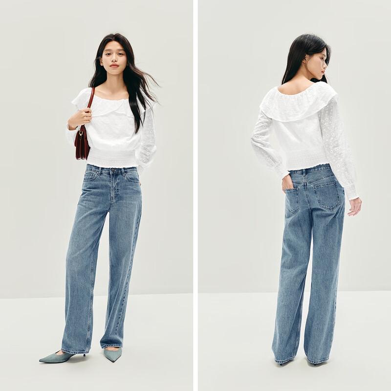 Semir Women's Embroidered Off-Shoulder Ruffle Blouse