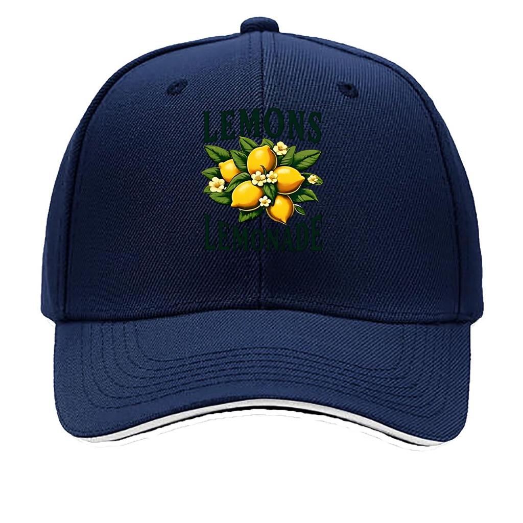 LemonThemed Baseball Cap Lightweight Breathable Hat with Lemon Design Hand Washable Ideal for H Sandwich Baseball Cap