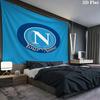 Napoli Crest Custom Name Wall Tapestry Aesthetic Wall Hanging Printed Fabric Blanket Decorative Tapestries For Bedroom Living Room Home Decor