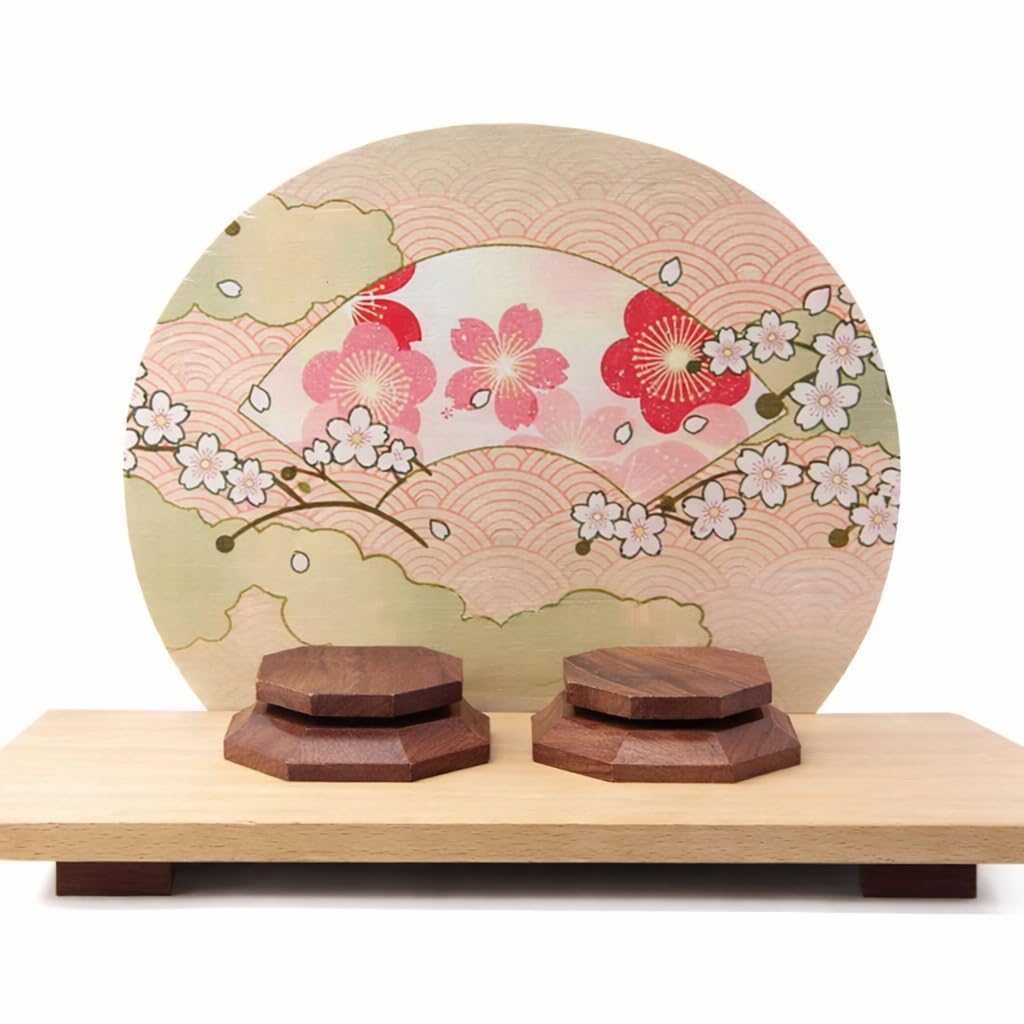 

OKBABY Набор подставки и экрана «Цветение сакуры», Деревянный, 29x16,5x20 см, Только аксессуары, Аксессуары для кукол Хина, Набор кукол Хина, Императорская пара
