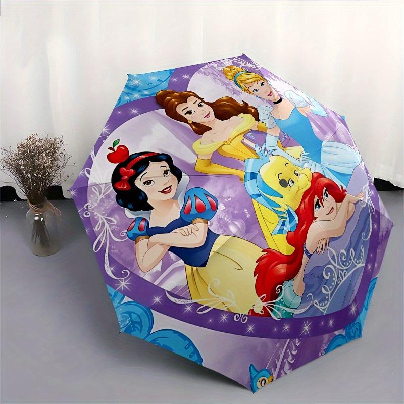 Princesses, Disney Automatic Opening and Closing Umbrella, Compact Travel Umbrella, Lightweight and Portable, Suitable for Beach Commuting B