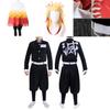 Hochwertiges Demon Slayer Kimetsu No Yaiba Rengoku Kyoujurou Cosplay Kostüm Kimono Robe Anzug Perfekt für Halloween und Partys