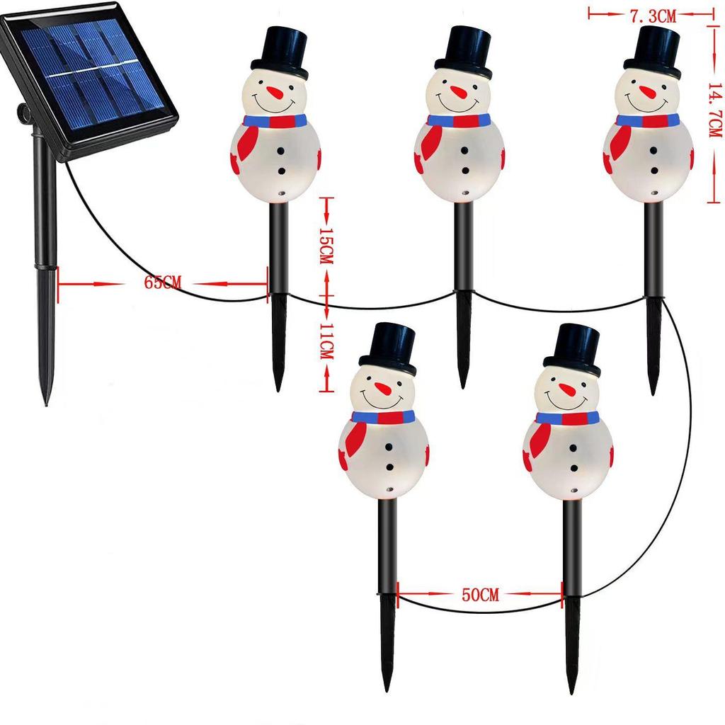 Solar Santa Claus LED Garden Stake Lights for Outdoor Lawn and Courtyard