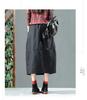 Retro Plus Size Mid-Length A-Line Skirt - Flattering, Versatile, and Artistic Design