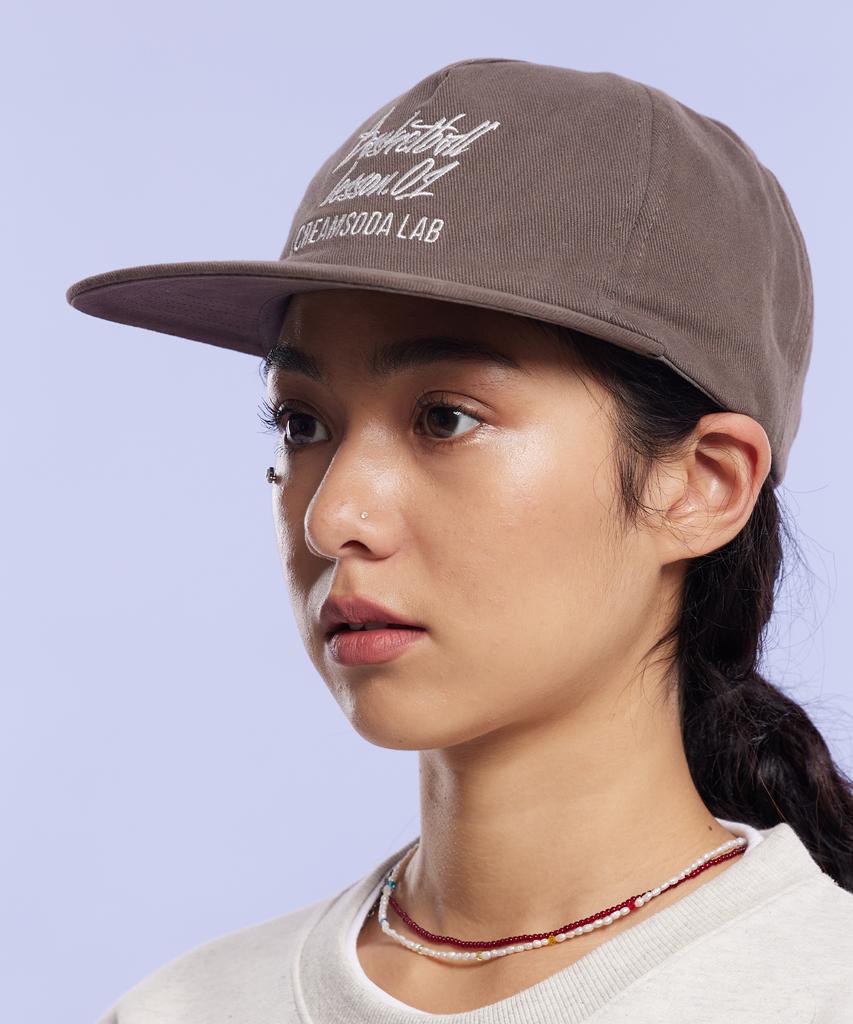 CREAM SODA LAB Quarter Ball Cap Gray White