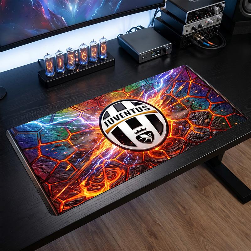 Tappetino per Mouse Grande Stampato Juventus FC, Tappetino Morbido in Gomma Antiscivolo per Scrivania da Gioco per Ufficio Laptop Computer Decorazione