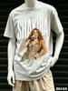 Camiseta Oversize Estampada Shakira Algodón Premium Amigable con la Piel Cuello Redondo Manga Corta Top Oversize Unisex Alta Calidad Clásico