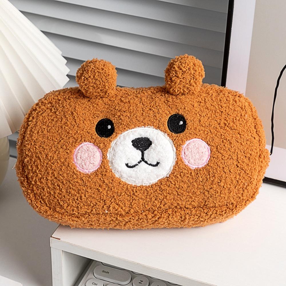 Cartoon Mäppchen Plüsch Aufbewahrungstasche für Schreibwaren Niedliche Stiftebox Schul- Bürobedarf