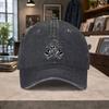 Old Lumberjack Skull Washed Baseball Cap Unisex Adjustable Vintage Hat