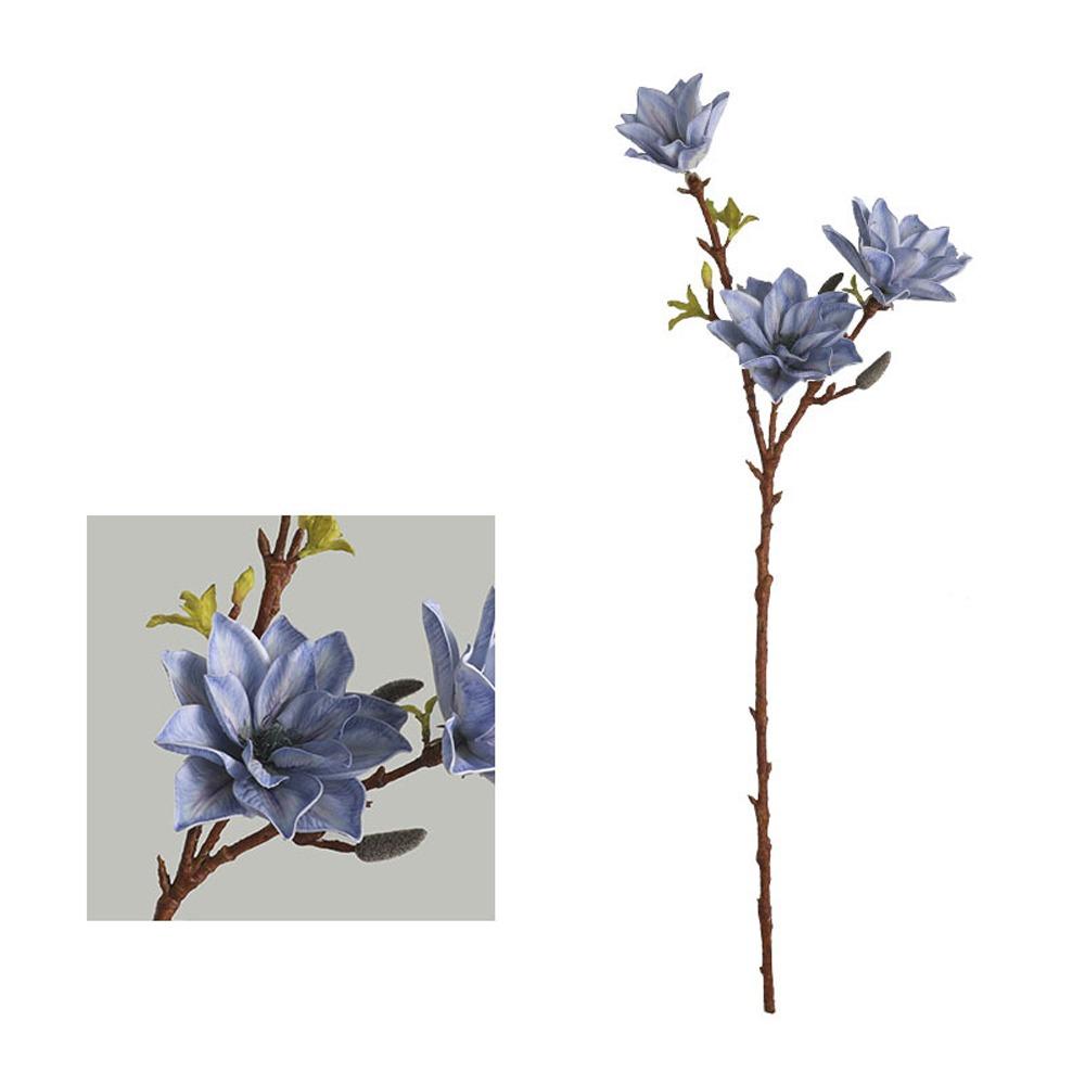 Floral Art Simulation Big Magnolia 3 Heads Artificial Orchid Flowers  Outdoor Garden Decor