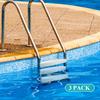 3Set Universal Swimming Pool Ladder Steps Replacement,19.6" Heavy-Duty Molded Plastic Pool Ladder Rung Step With Stainless Steel