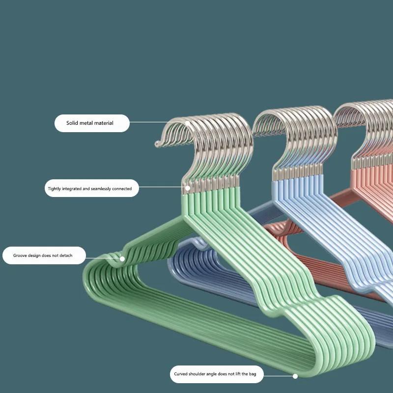 Nano Trace - Free Anti - Slip Kids Hangers, Thickened Vinyl - Coated Baby Clothes Racks, Multi - Color Toddler Garment Hangers