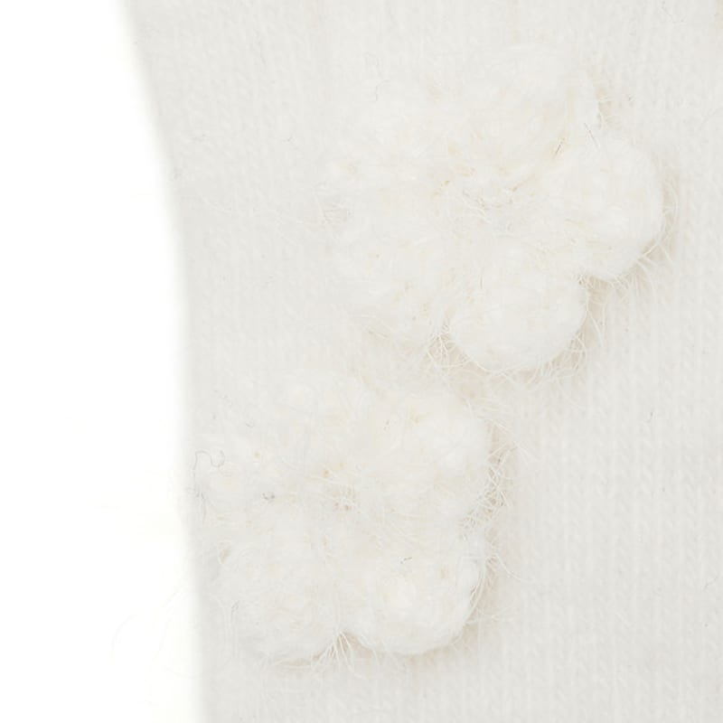 LOTS YOU lotsyou_Holiday Flower Knit Gloves White