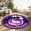 Animales salvajes (81) Alfombra de Terciopelo Redonda con Cristales Personalizada con Nombre y Texto Felpudo Personalizado Decoración del Hogar Alfombra de Cristal Antideslizante