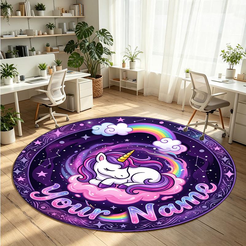 Animales salvajes (81) Alfombra de Terciopelo Redonda con Cristales Personalizada con Nombre y Texto Felpudo Personalizado Decoración del Hogar Alfombra de Cristal Antideslizante