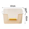Semi Open Litter Box Anti Splashing with Litter Pedal Spacious Wear Resistant with Handles Kitten Potty Pan for Pet Accessories