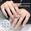 Waterproof Solid Color & Gradient French Nail Stickers - Durable & Stylish for DIY Manicures