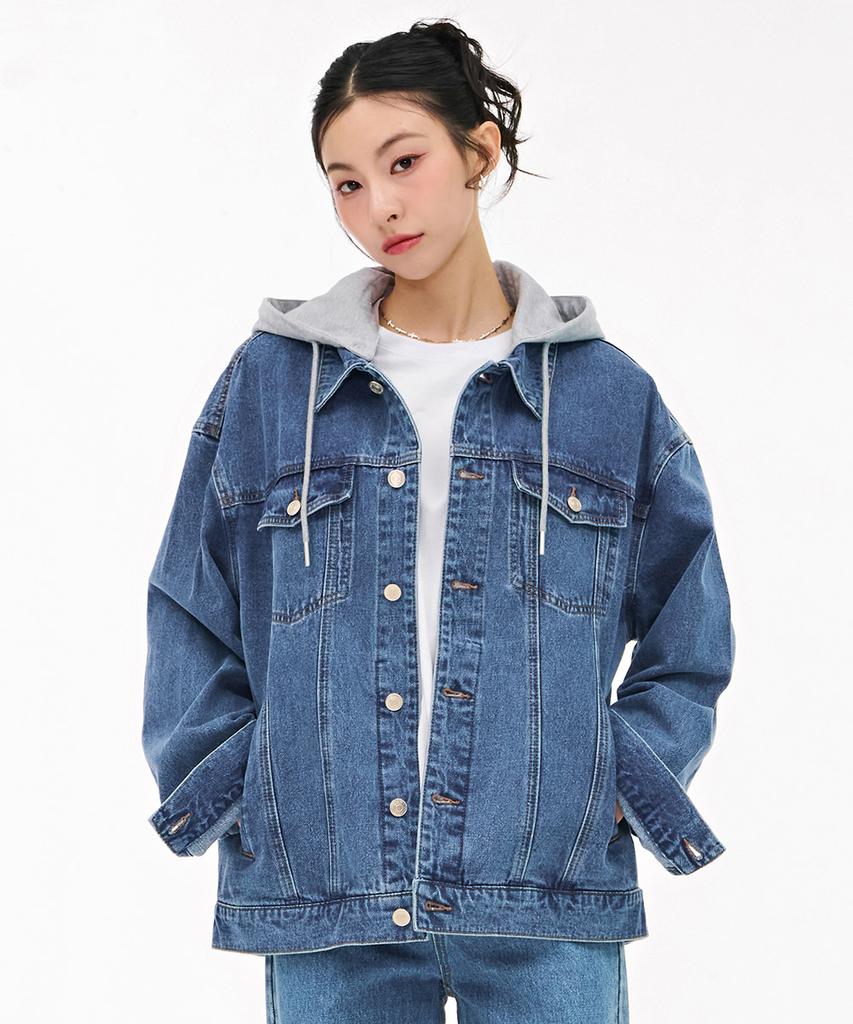 Chasecult Unisex Detachable Hooded Jacket - Blue