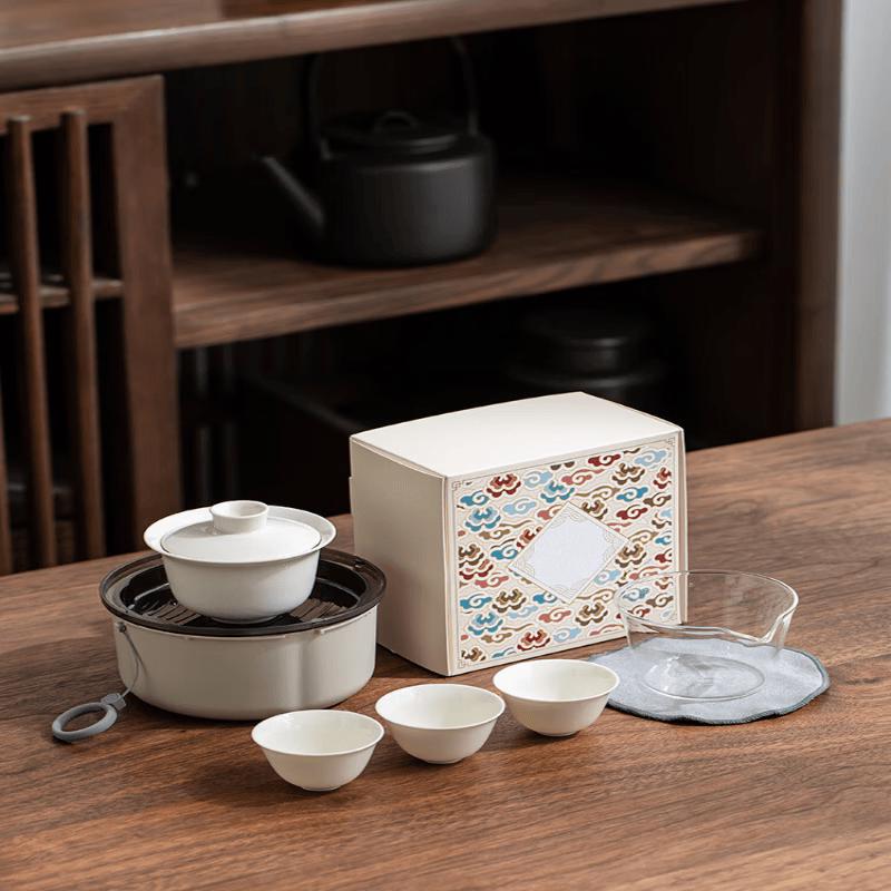 Ancient Times Portable Melamine Tea Set GX040